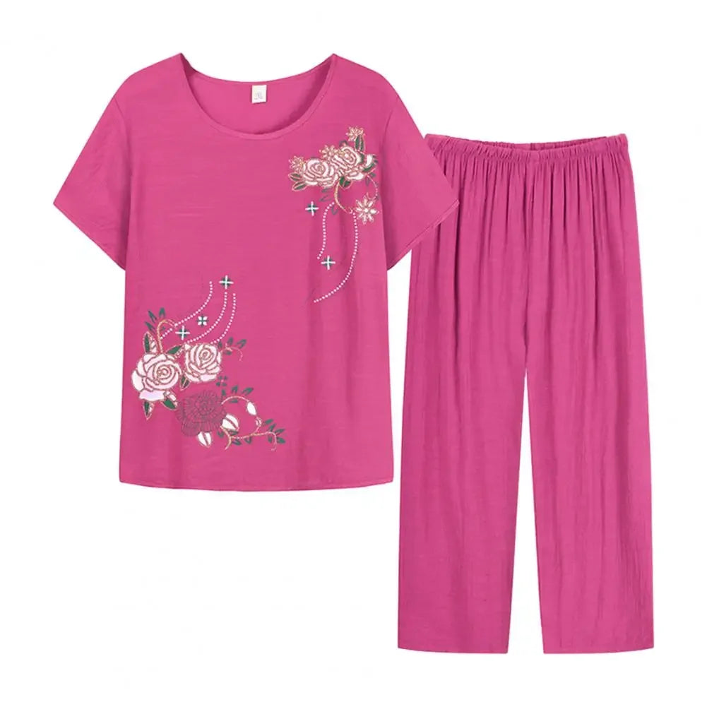 Floral Print Pajama Set - Palm and Thread