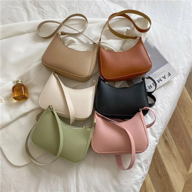 Retro PU Leather Underarm Bag