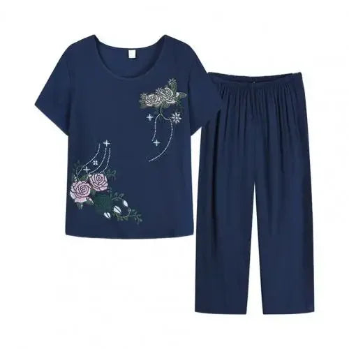 Floral Print Pajama Set - Palm and Thread