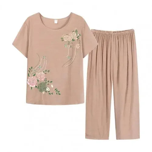 Floral Print Pajama Set - Palm and Thread