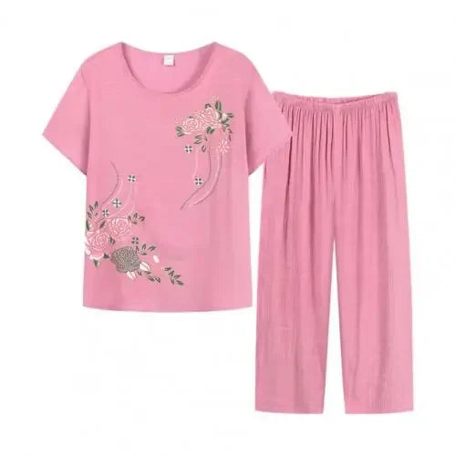 Floral Print Pajama Set - Palm and Thread