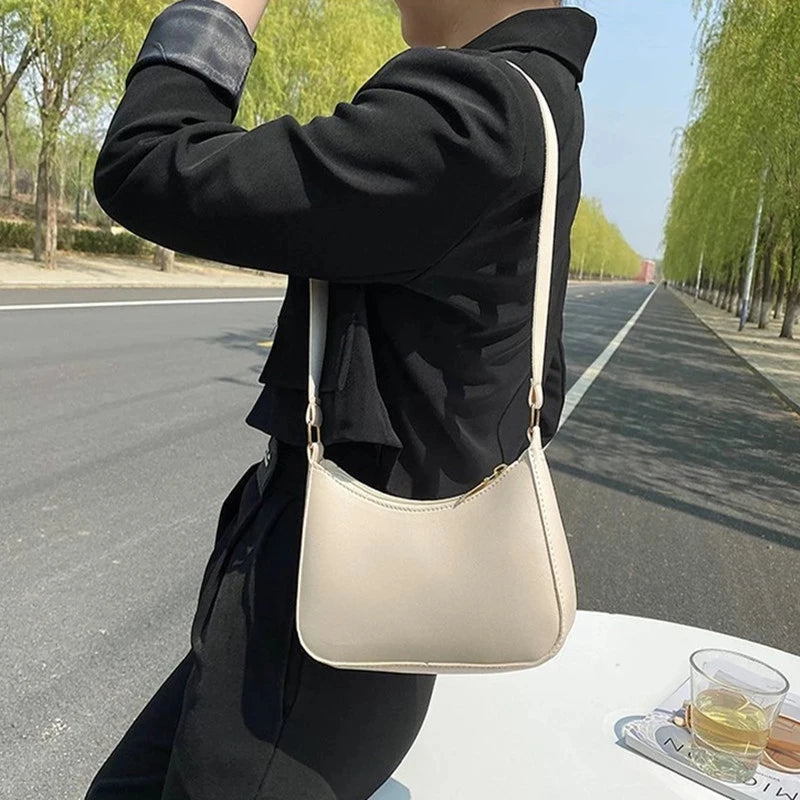 Retro PU Leather Underarm Bag