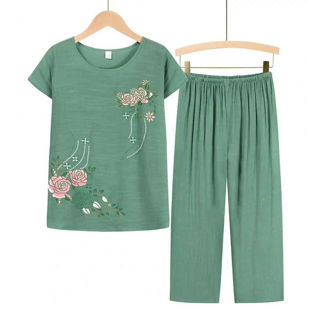 Floral Print Pajama Set - Palm and Thread