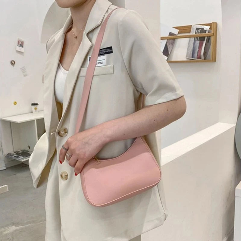 Retro PU Leather Underarm Bag