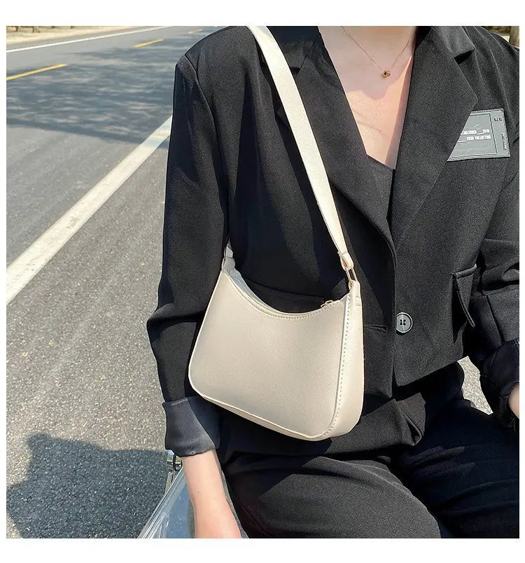 Retro PU Leather Underarm Bag
