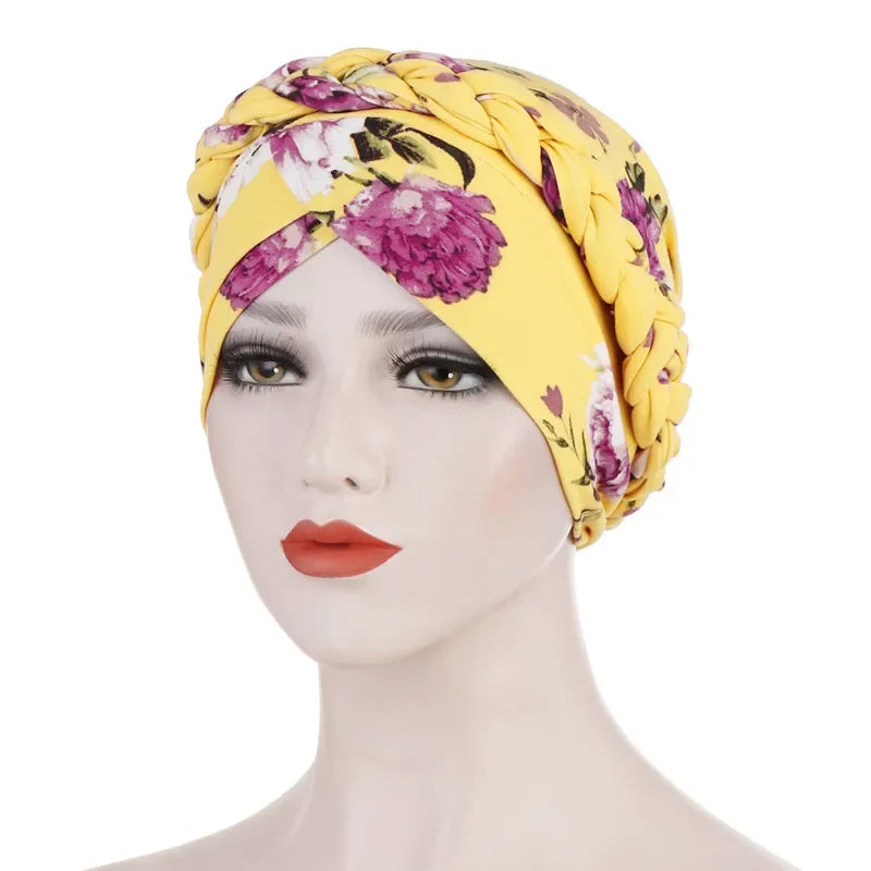 Print Cotton Scarf Inner Hijab Turban Cap Headwear - Palm and Thread