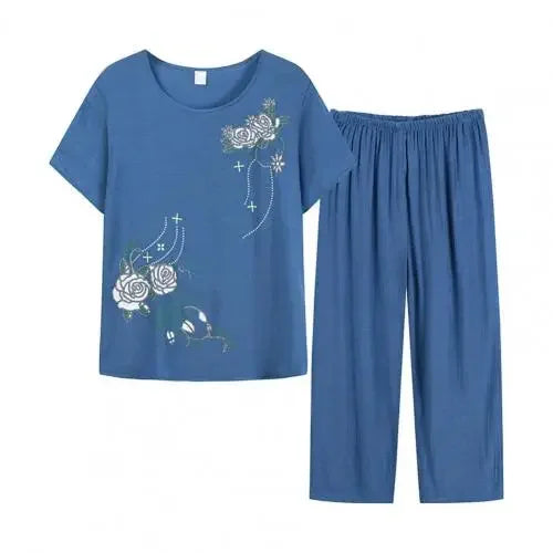 Floral Print Pajama Set - Palm and Thread