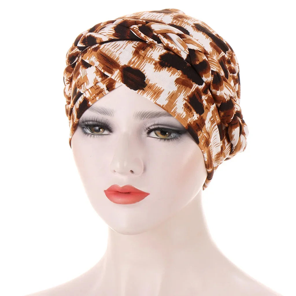 Print Cotton Scarf Inner Hijab Turban Cap Headwear - Palm and Thread