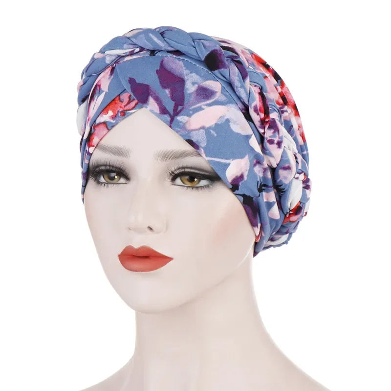 Print Cotton Scarf Inner Hijab Turban Cap Headwear - Palm and Thread