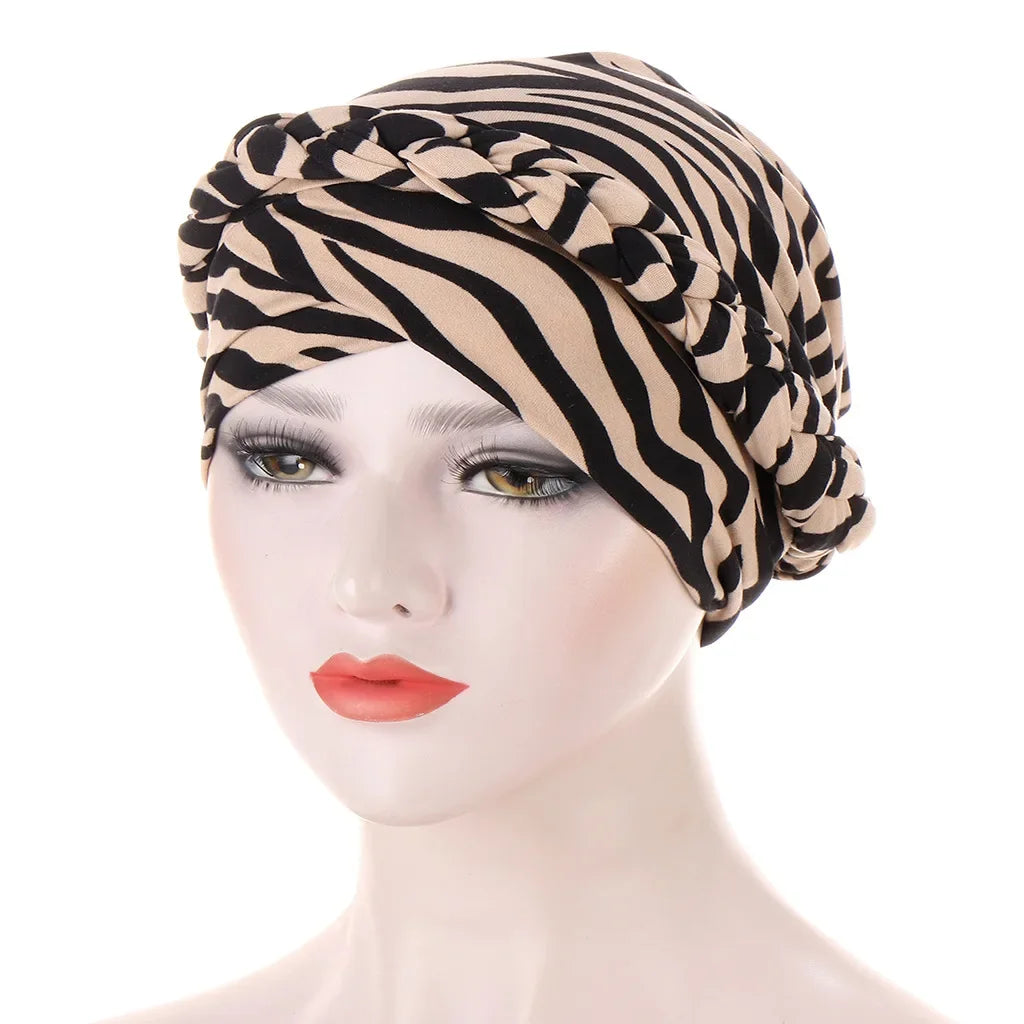 Print Cotton Scarf Inner Hijab Turban Cap Headwear - Palm and Thread