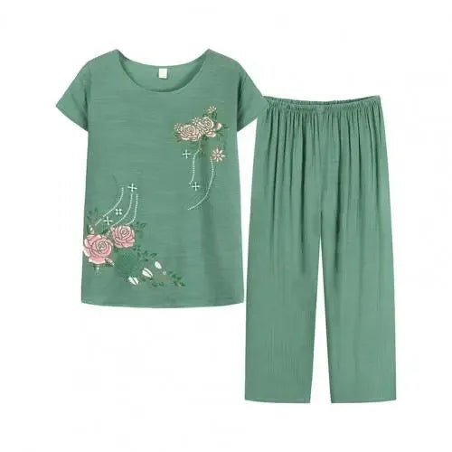 Floral Print Pajama Set - Palm and Thread