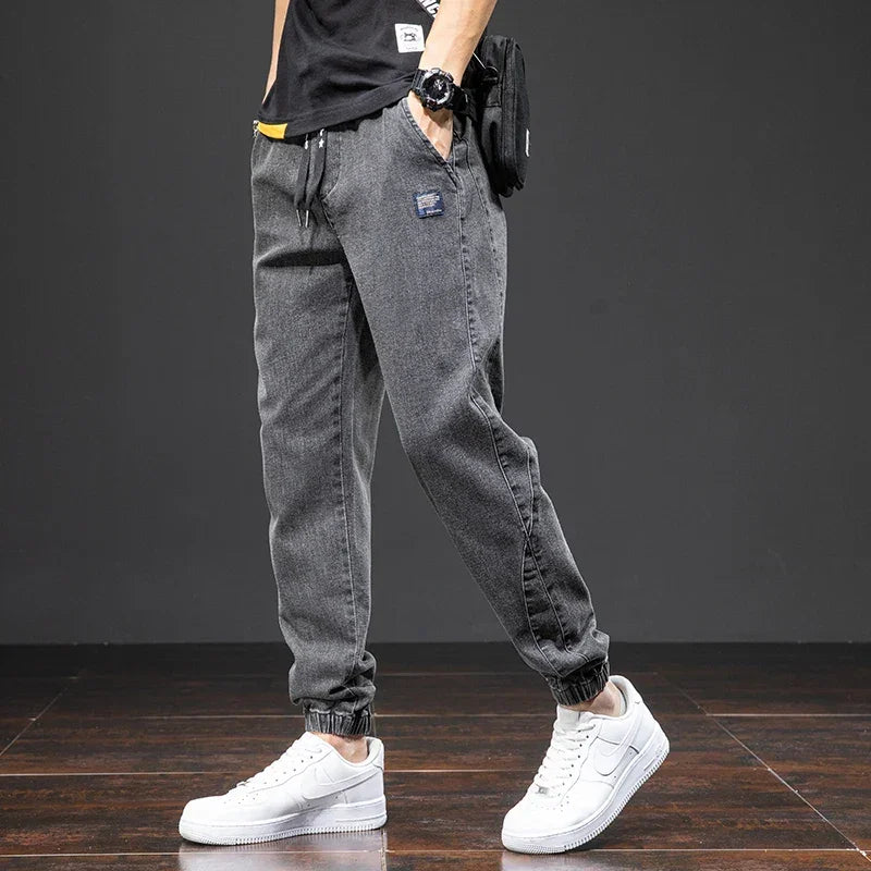 Cargo Jeans Men Streetwear Denim Jogger Pant - Palm and Thread