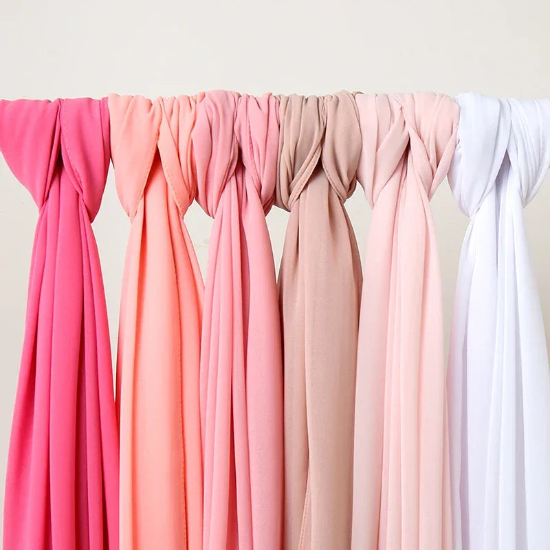 Solid Chiffon Shawl Scarf - Palm and Thread