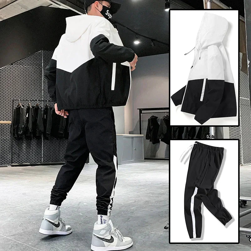 Tracksuit Casual Joggers Hooded Sportswear Set - Palm and Thread