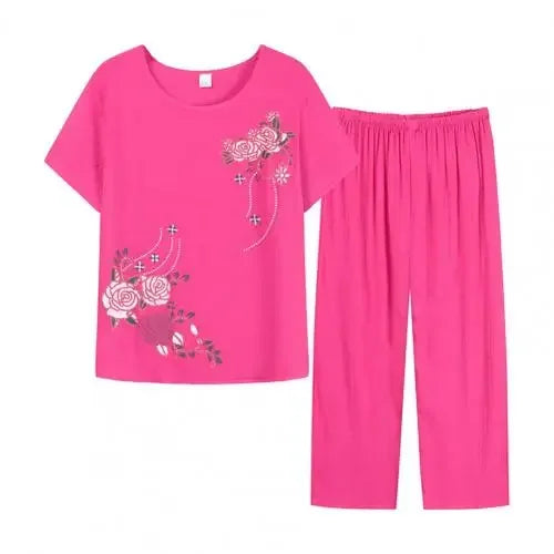 Floral Print Pajama Set - Palm and Thread
