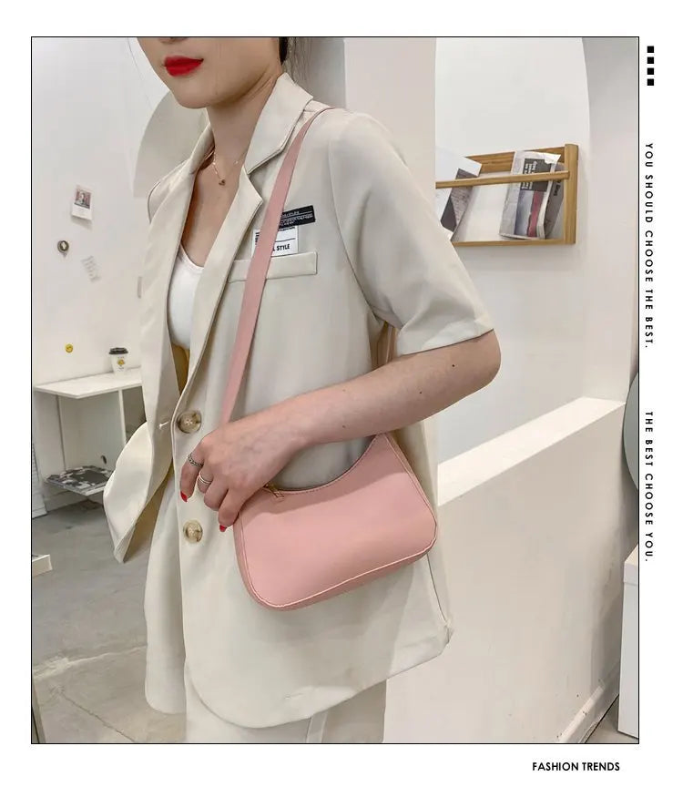 Retro PU Leather Underarm Bag