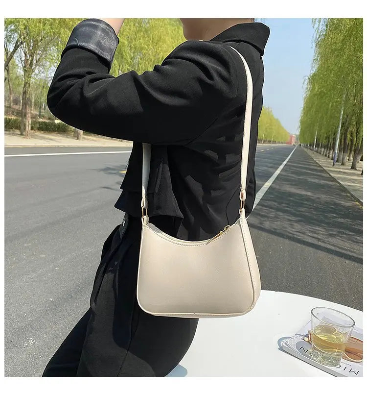Retro PU Leather Underarm Bag