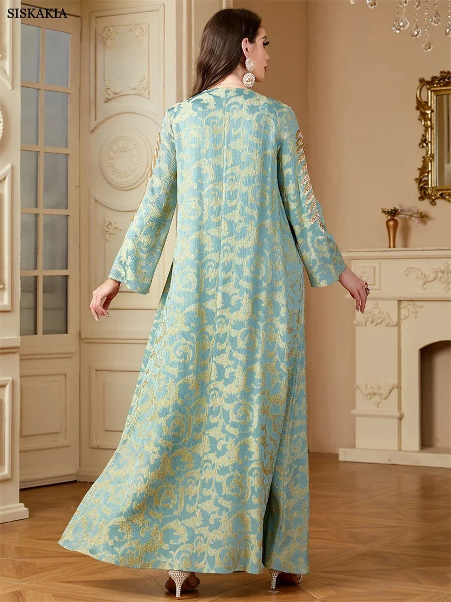 Elegant Floral Print Abaya - Palm and Thread
