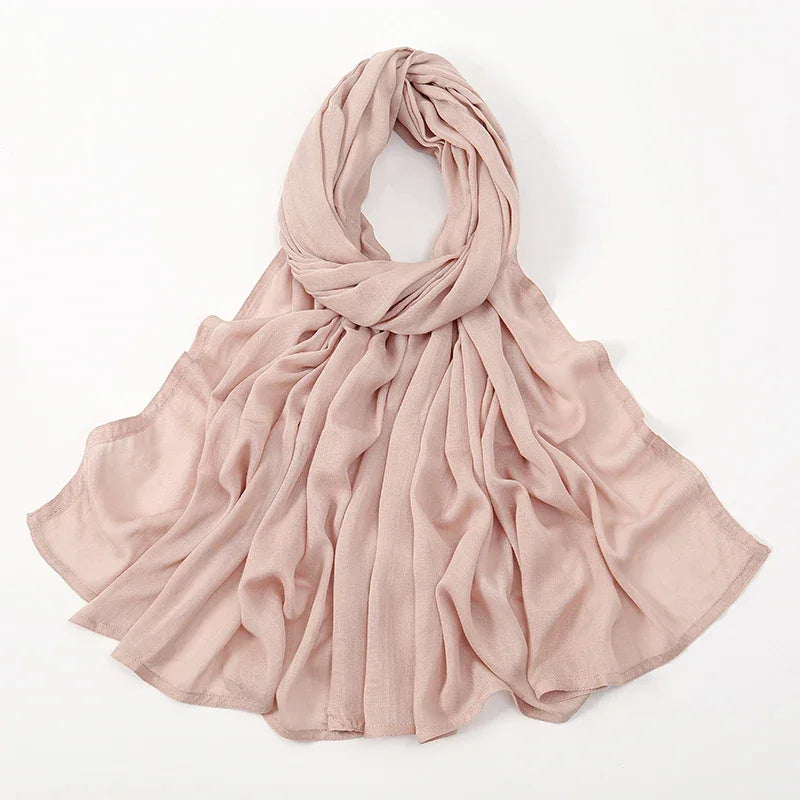 Thin Plain Shawl Soft Viscose Rayon Headscarf - Palm and Thread