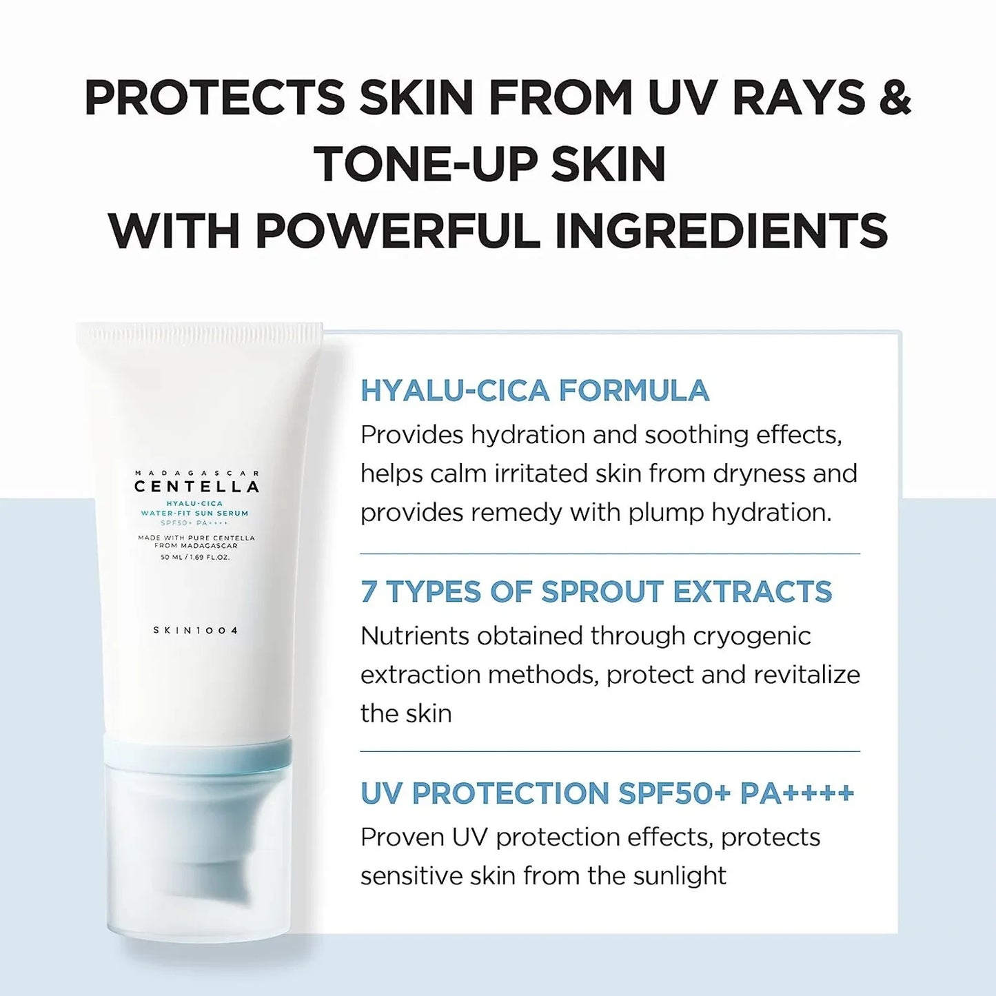 Hyaluronic acid Centella asiatica water-based sunscreen - Palm and Thread