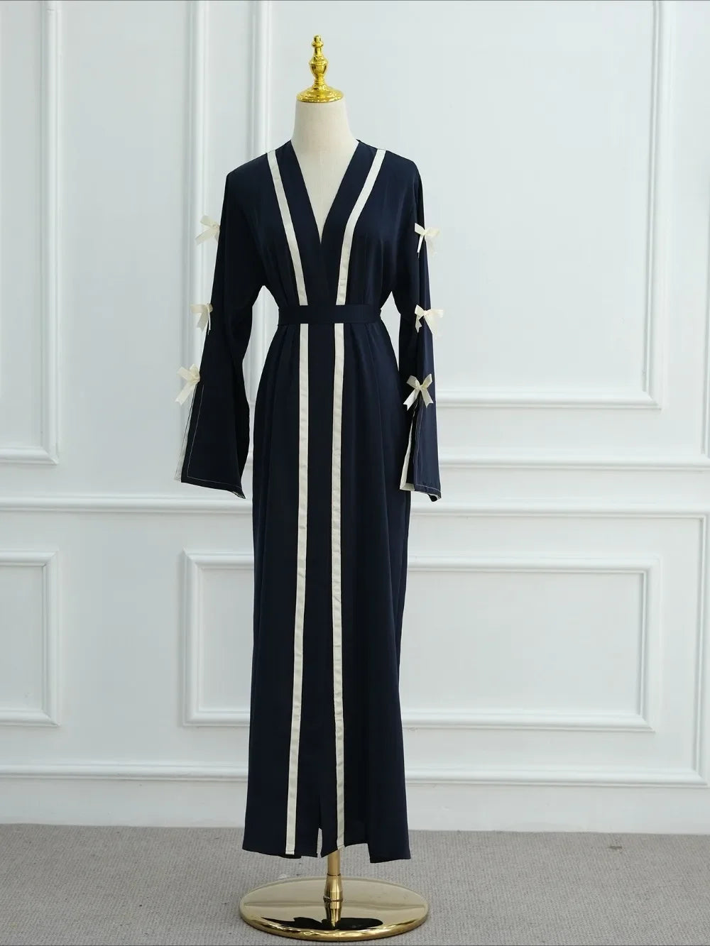 Bow Vestidos Largos Split Sleeve Abaya - Palm and Thread