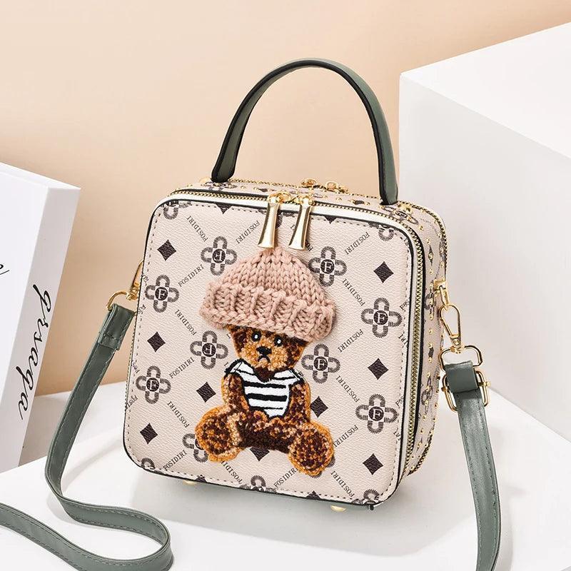 Leather Printing Small Handbag - Palm and Thread