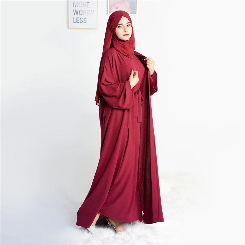 2 Piece Crepe Abaya - Palm and Thread