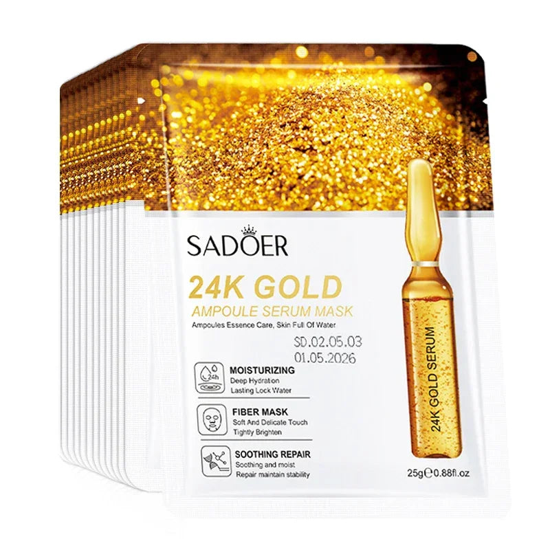 24K Gold Vitamin C Hyaluronic Acid Face Mask - Palm and Thread