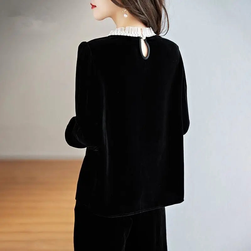 Elegant Chic Ruffle Lace T-Shirt - Palm and Thread
