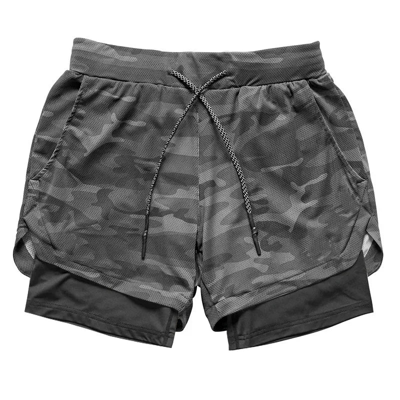 Running 2 In 1 Fitness Sport Workout Training Short - Palm and Thread