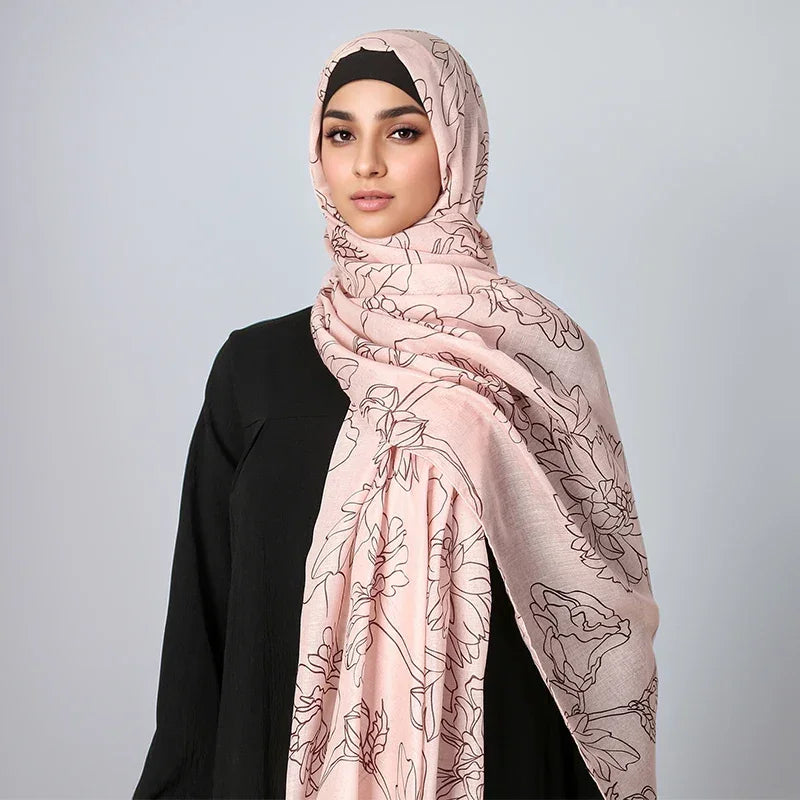 Watercolor Hijab Scarf Bandana Headband Vintage - Palm and Thread