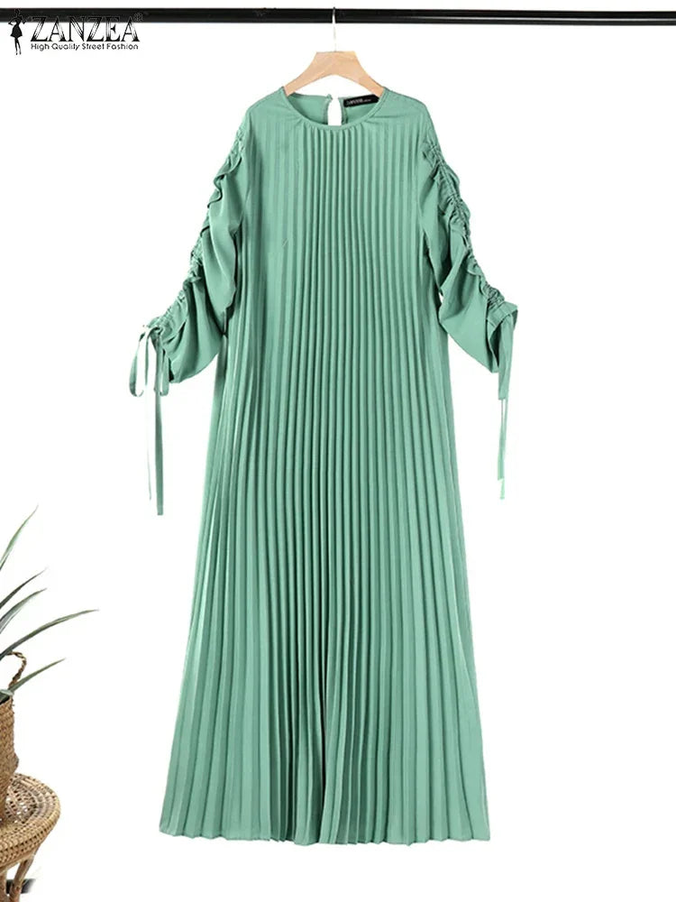 Maxi Sundress Pleated Dress Abaya - Palm and Thread