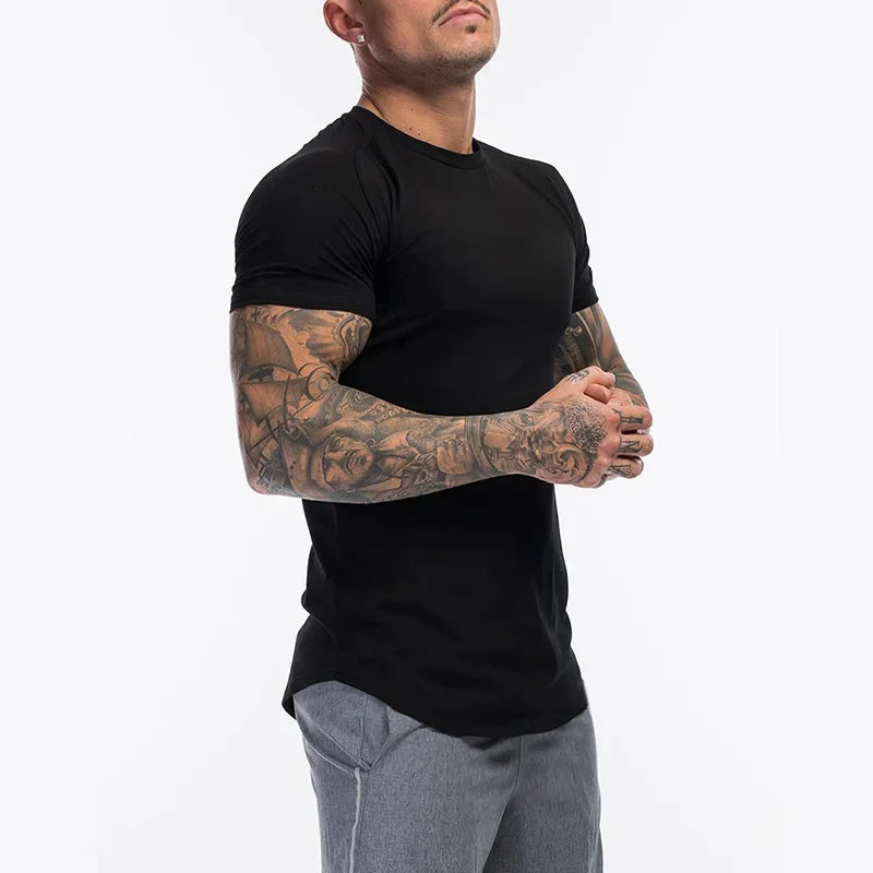 Plain Cotton Breathable Fitness T-shirt - Palm and Thread