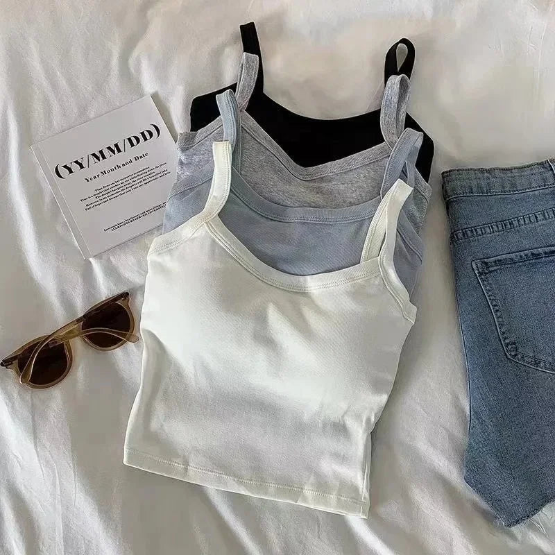 Sleeveless Basic Crop Top - Palm and Thread