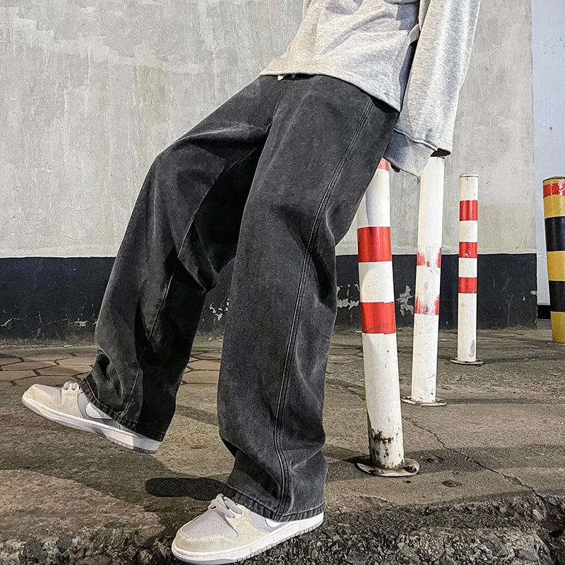 New Streetwear Loose Jeans Korean Style Fashion - Palm and Thread