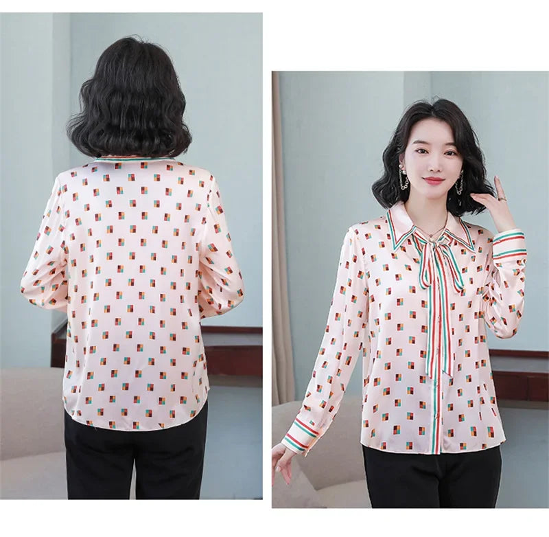 Fashion V-neck Print Shirt - Palm and Thread
