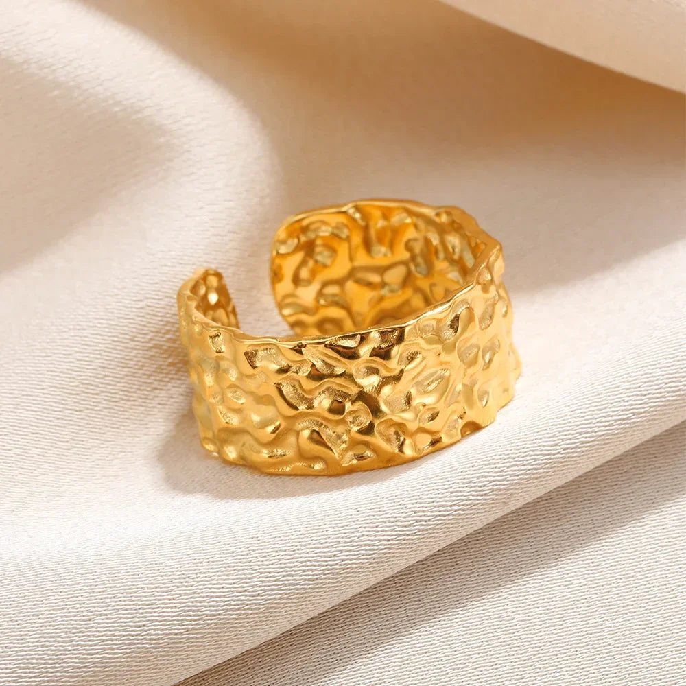 Stainless Steel Angel Feather Ring - Palm and Thread