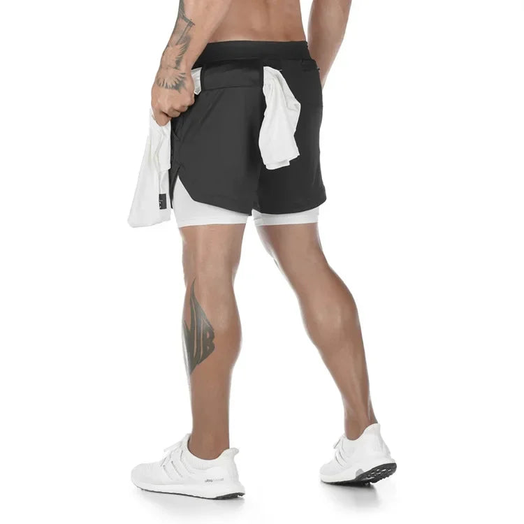 Running 2 In 1 Fitness Sport Workout Training Short - Palm and Thread