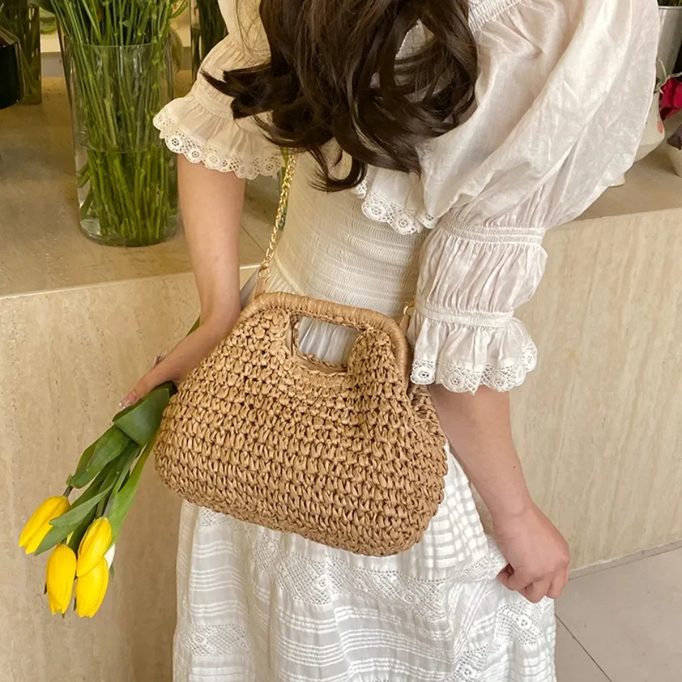 Retro Woven Clutch Bag - Palm and Thread