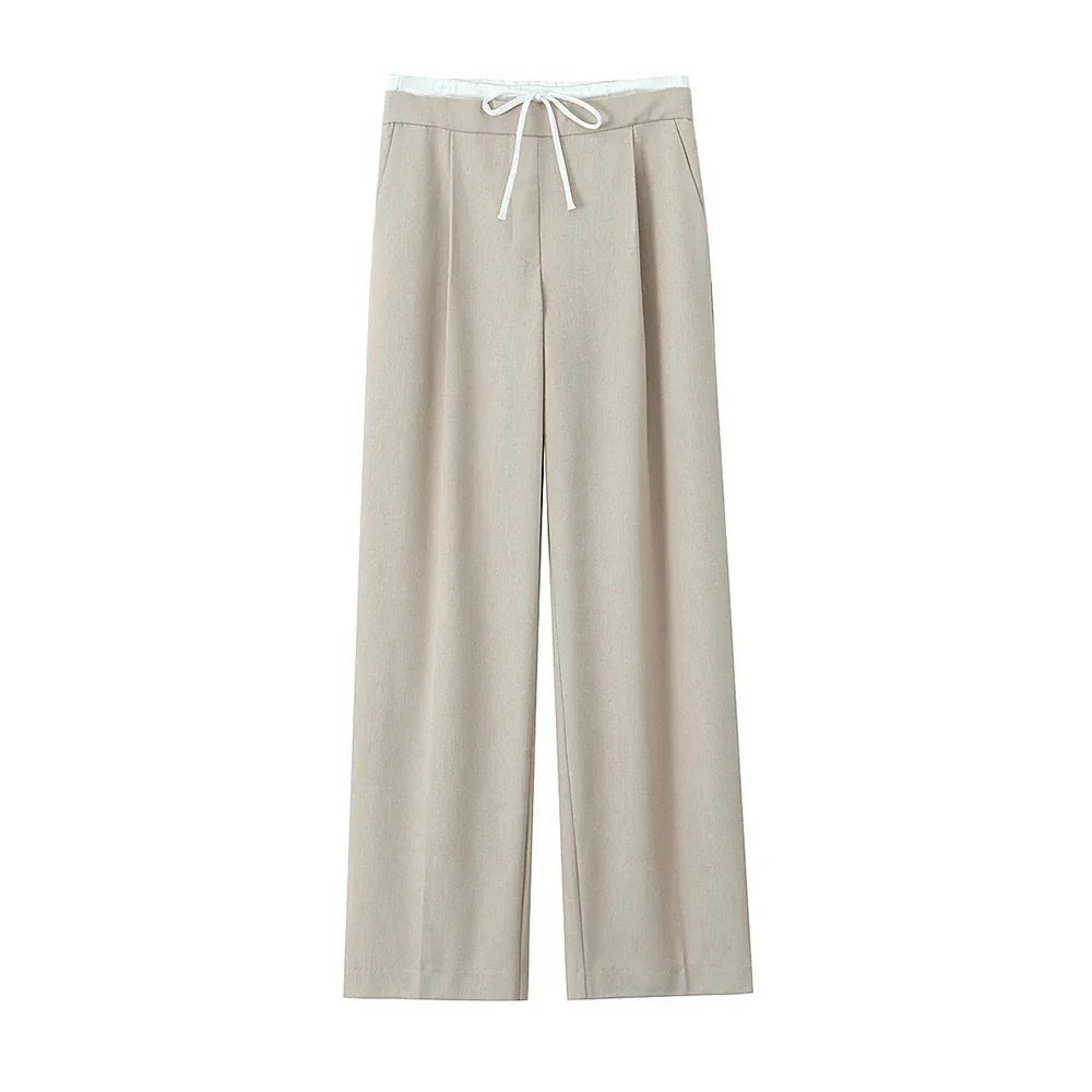 Double Waistband Wide Leg Pant - Palm and Thread