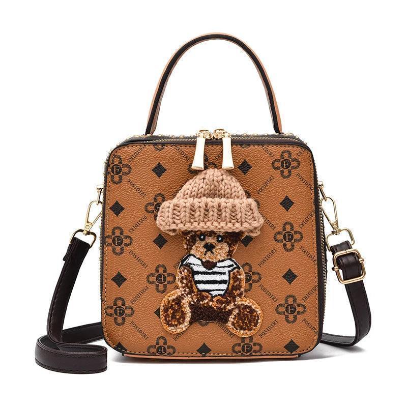 Leather Printing Small Handbag - Palm and Thread