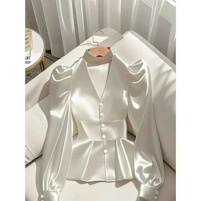 French Elegant Waist Cinched Shirt - Palm and Thread