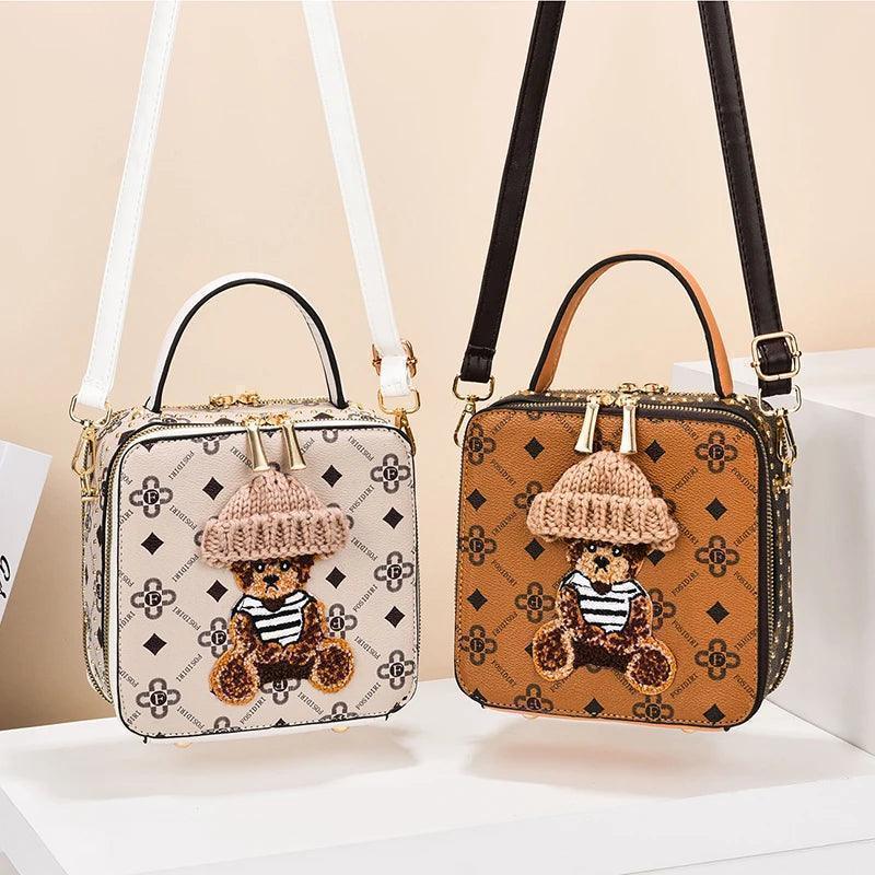 Leather Printing Small Handbag - Palm and Thread