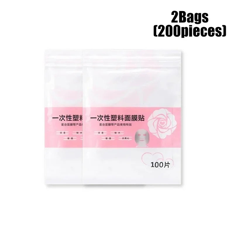 Disposable Plastic Film Full Face Cleaner Mask - Palm and Thread