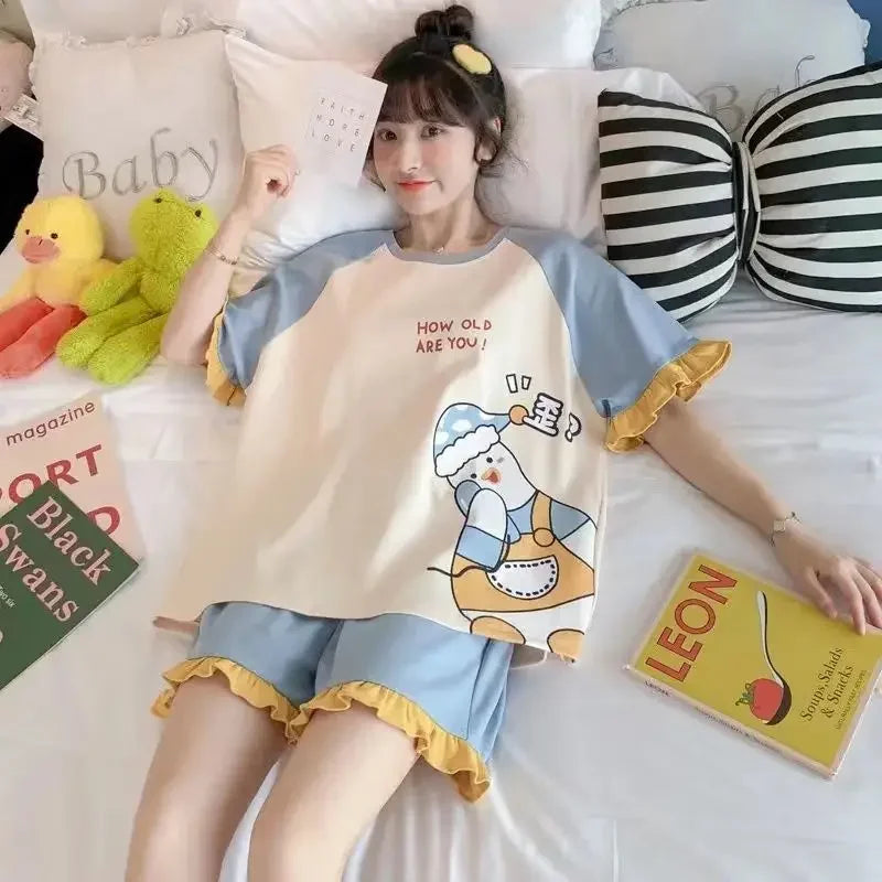 Two-Piece Pajama Short-Sleeved - Palm and Thread