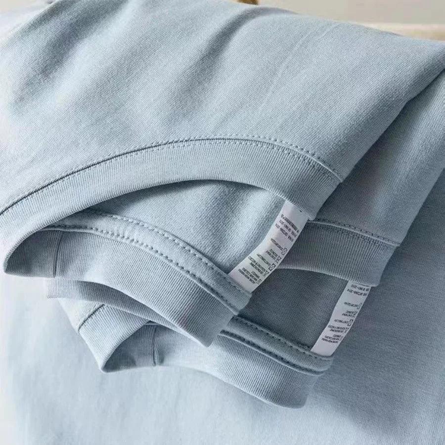 Cotton Solid Color O Neck Top - Palm and Thread