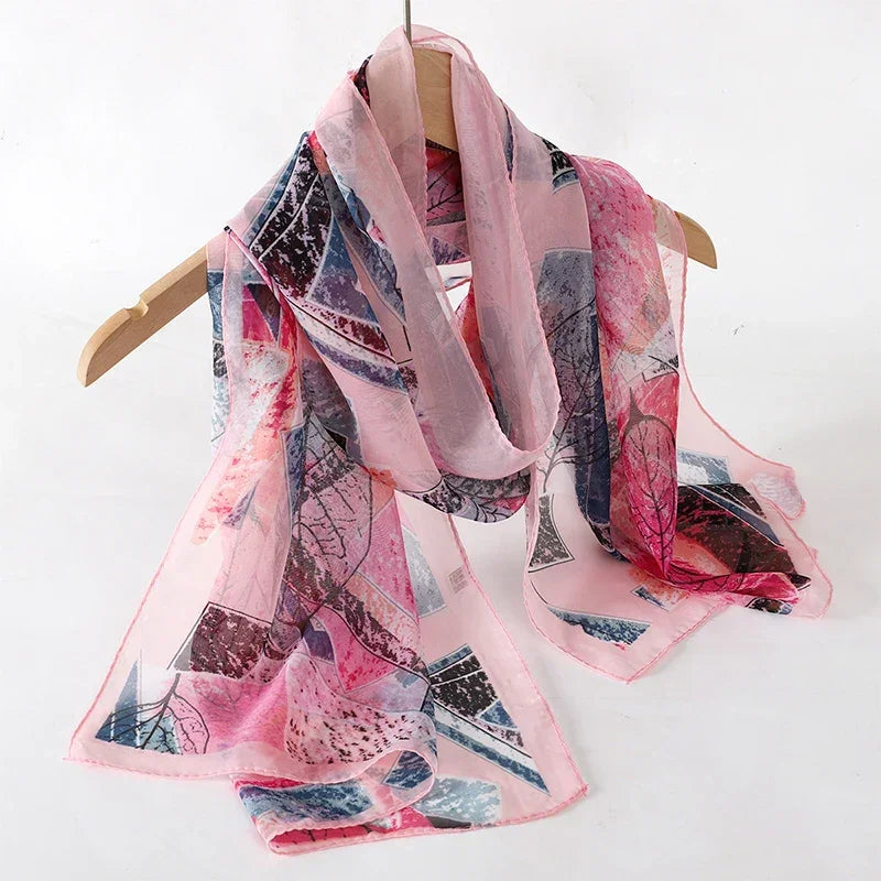 New Print Chiffon Scarf Shawl - Palm and Thread