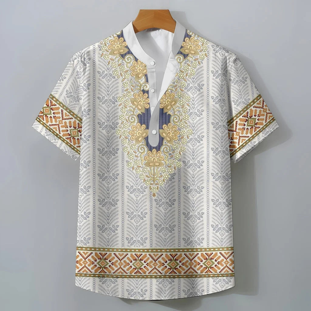 Ethnic Style Tribal 3D Print T Shirt - Palm and Thread