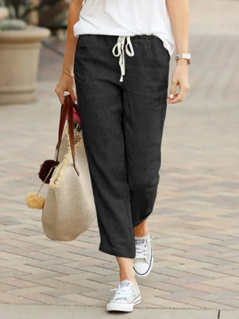 Elegant Solid Slimple Pant - Palm and Thread