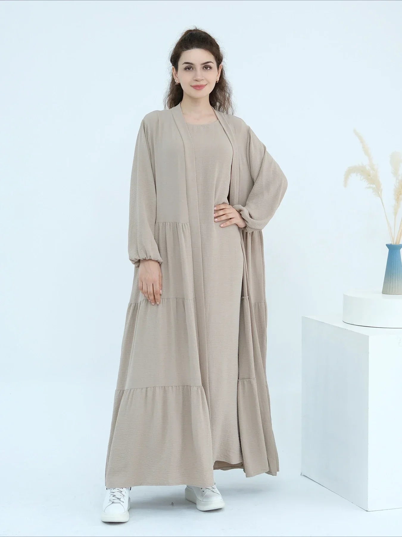 Lace-up Vestidos Largos Party Caftan Abaya - Palm and Thread